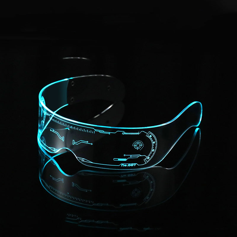 Punk Futuristic Technology Sense Glasses Photo Sci-fi Glow