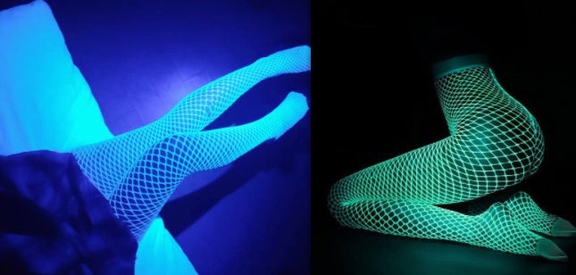 Authentic Fishnet Thin Hollow Luminous Stockings