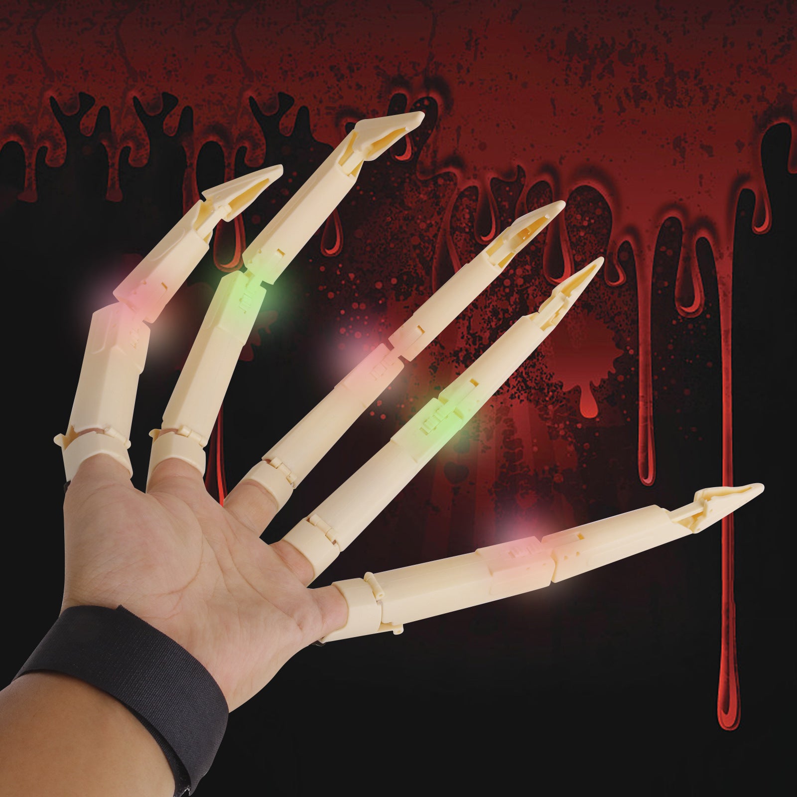 Halloween Finger Joint Glow Claw Party Prop