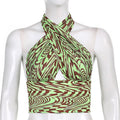 Green Check Sling Pack Chest Top