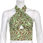 Green Check Sling Pack Chest Top