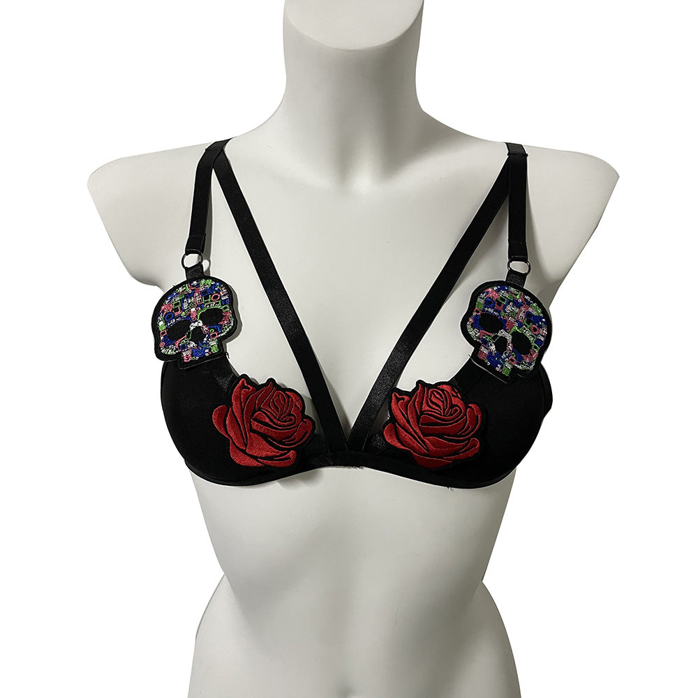 Skull Hooded Bra