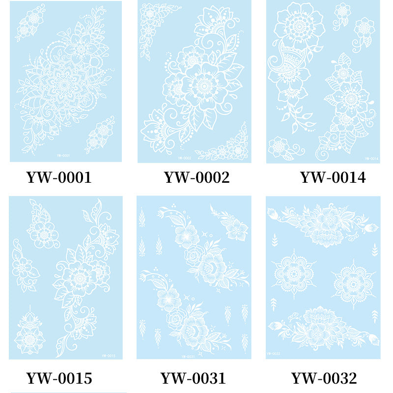 Glow In The Dark Henna Tattoo Stickers  Intricate Lace Hand & Arm Designs For Halloween Christmas Parties  Light Up Your Party