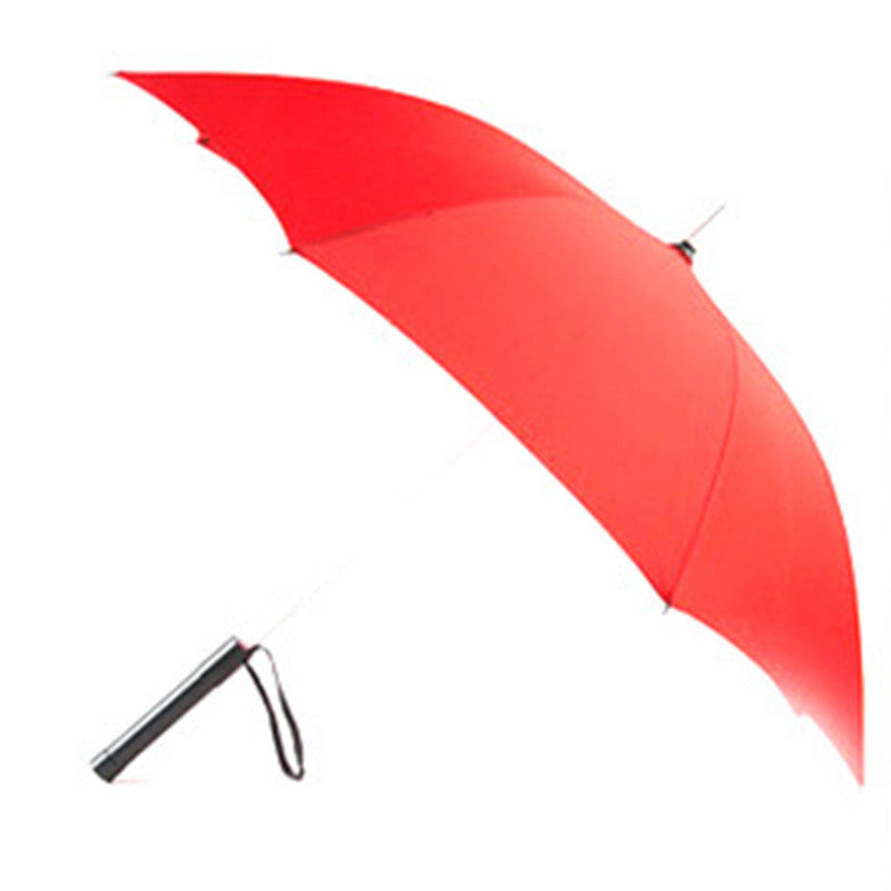 LED Illuminated Umbrella 8-Rib Mid-Handle Fashionable Long-Handle Glow-in-the-Dark Flashlight Umbrella