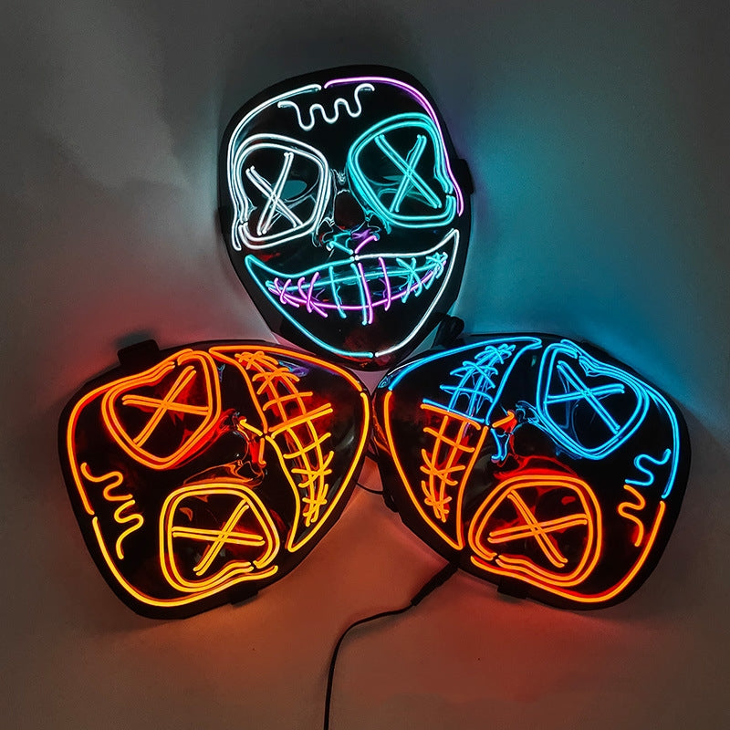 Halloween EL Horror Full Face Glow Mask
