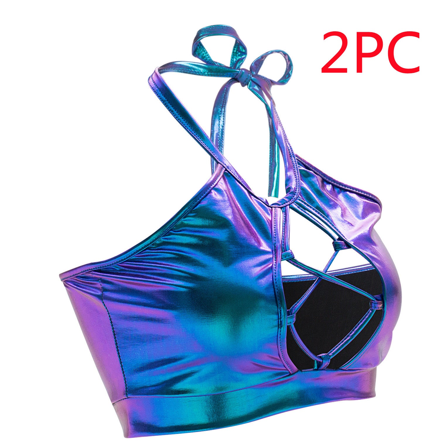 Metallic Rave Crop