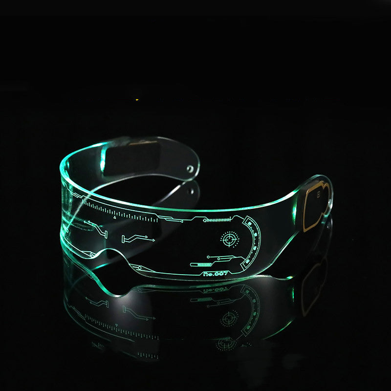 Punk Futuristic Technology Sense Glasses Photo Sci-fi Glow