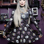 Skull Print Rave Dress