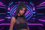 LVRX Crystal Hood Fishnet Top