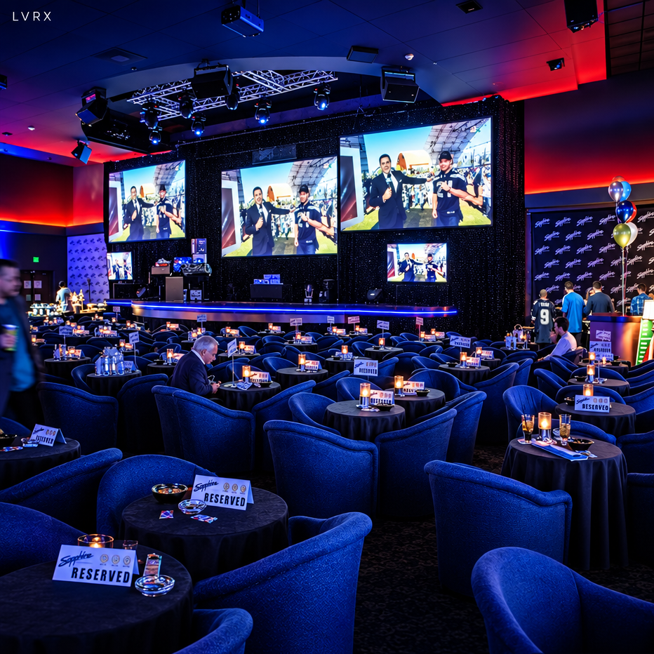 High-definition Sapphire lounge with LVRX 