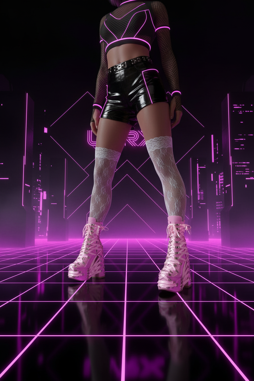 Kawaii Carabiner Platform Boots Lifestyle