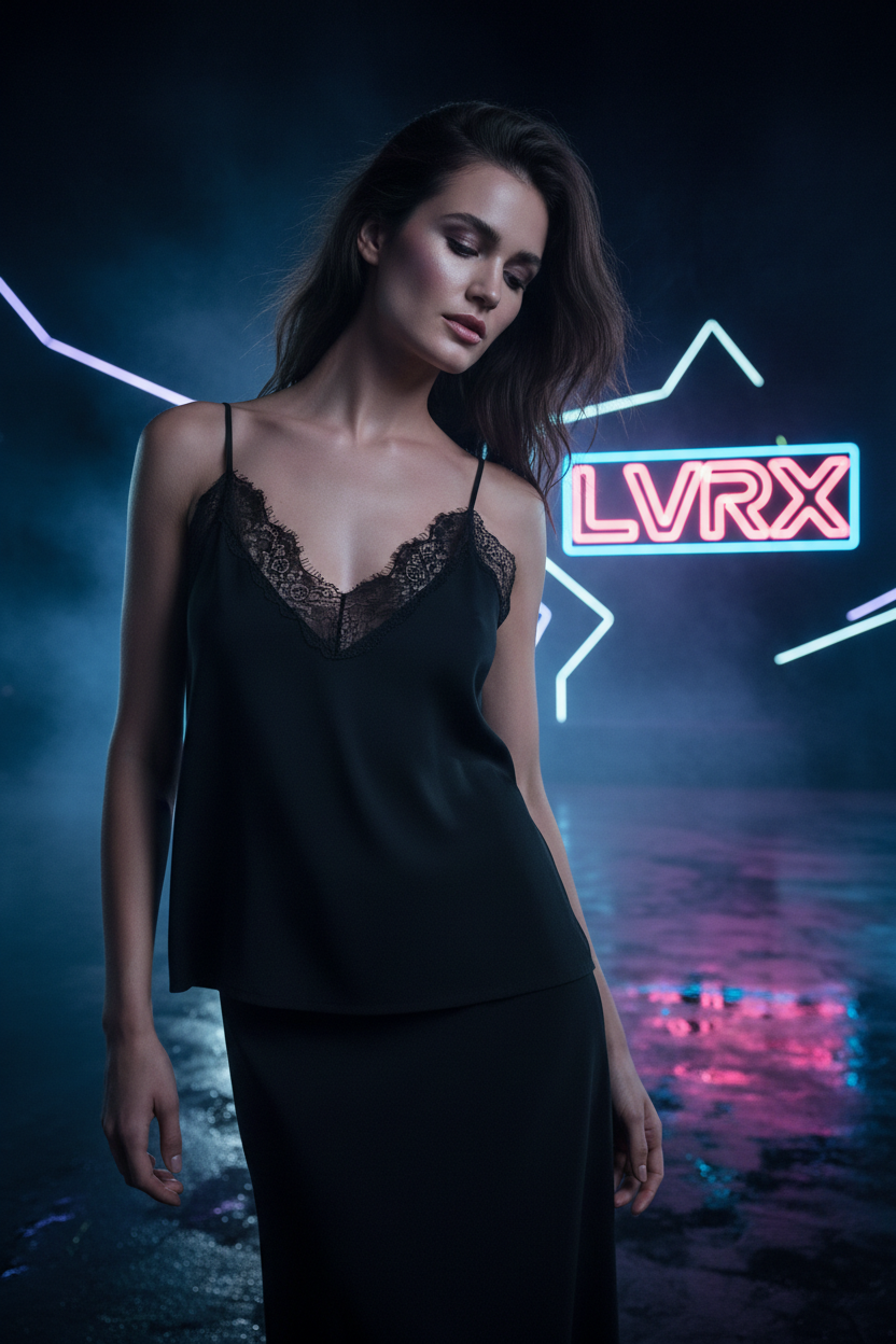Lace Pulse V-Neck Tank Lifestyle