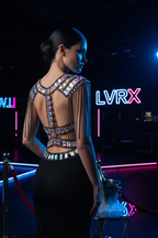 LVRX Gem Chain Crop — Alternate Angle