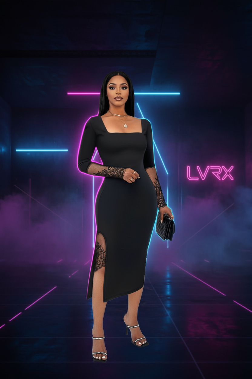 LVRX Lace Splice Midi — Editorial