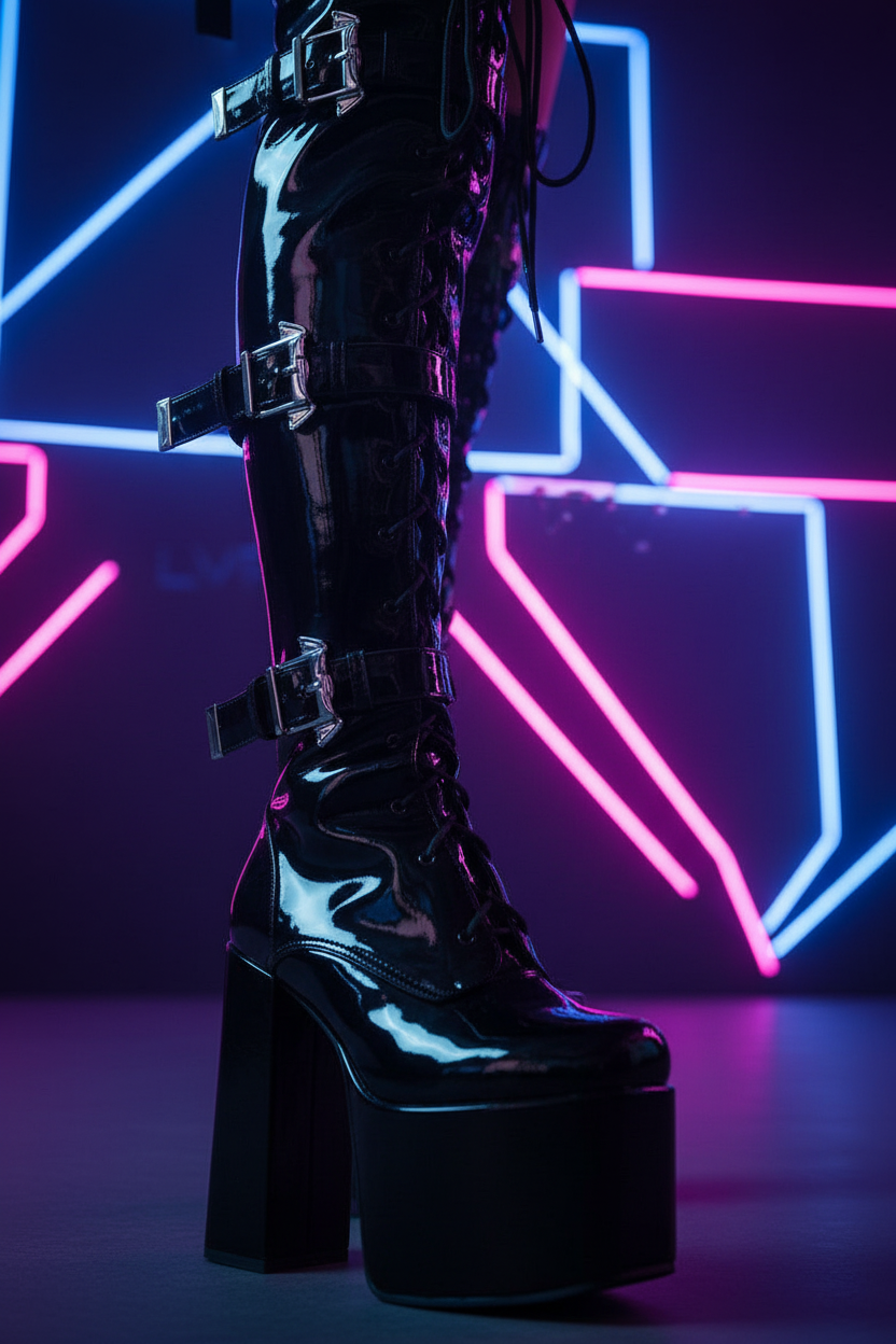 LVRX Lace-Up OTK Boots — Detail