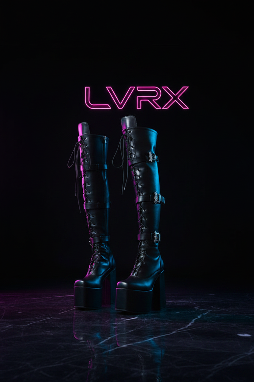 LVRX Lace-Up OTK Boots — Hero