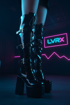 LVRX Lace-Up OTK Boots — Legs