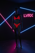 LVRX Mesh Chain Intimates — Red Mannequin