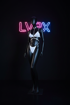 LVRX Mesh Chain Intimates — White Mannequin