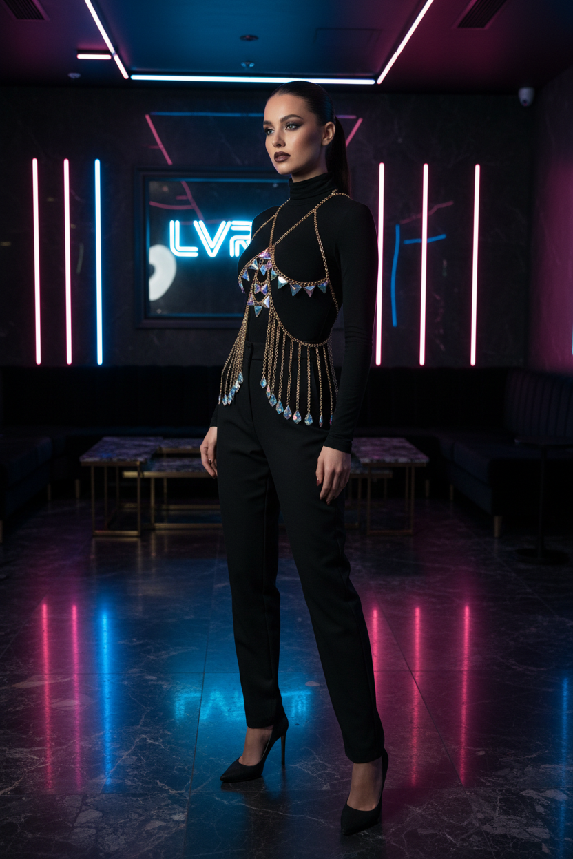LVRX Neon Mesh Body Chain — Alternate