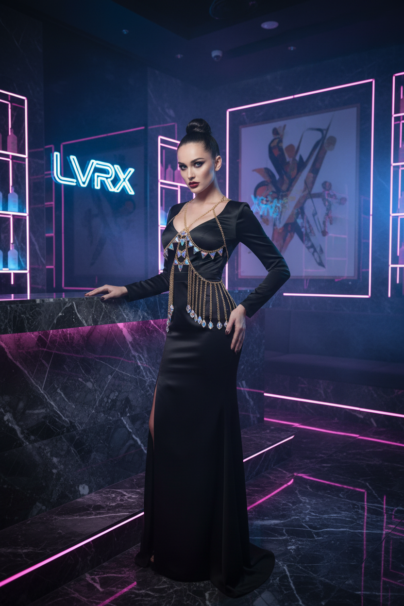 LVRX Neon Mesh Body Chain — Alternate