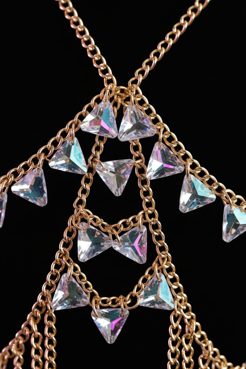 LVRX Neon Mesh Body Chain — Detail