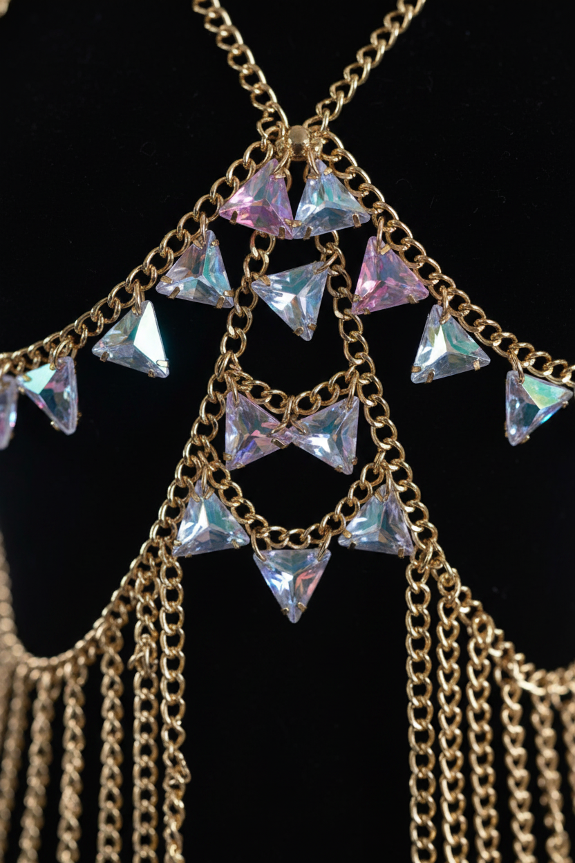 LVRX Neon Mesh Body Chain — Detail