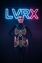 LVRX Neon Mesh Body Chain — Editorial