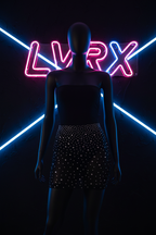 LVRX Rhinestone Fishnet Skirt — Mannequin Retry