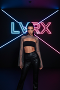 LVRX Rhinestone Grid Fishnet Blouse — Editorial Retry