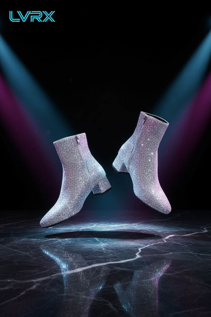 LVRX Round Toe Fashion Boots — Silver