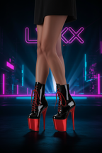 LVRX Stage Heel Boots — Black Legs