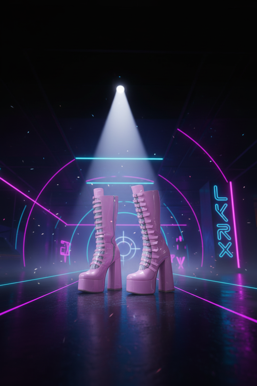LVRX Strap Platform OTK Boots — Hero