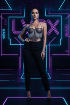 LVRX Tassel Chain Fishnet Cami — Editorial